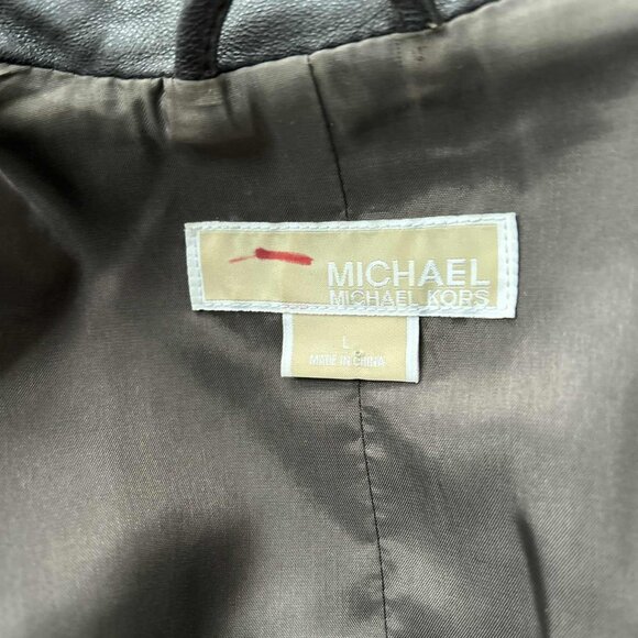 MICHAEL Michael Kors Espresso Leather Double Breasted Jacket – US L - Picture 13 of 13